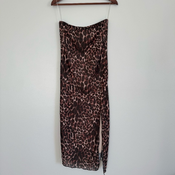 Leopard print tube top dress - Picture 1 of 5